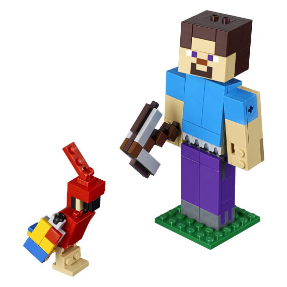 LEGO® Minecraft 21148 velká figurka: Steve s papouškem                    