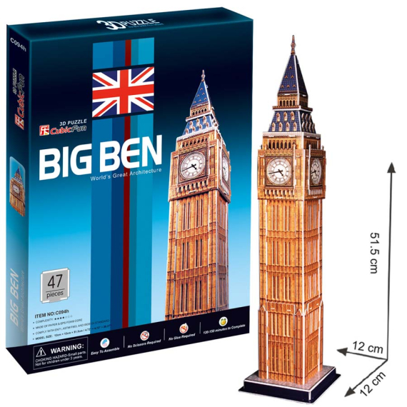 Puzzle 3D Big Ben - 47 dílků                    