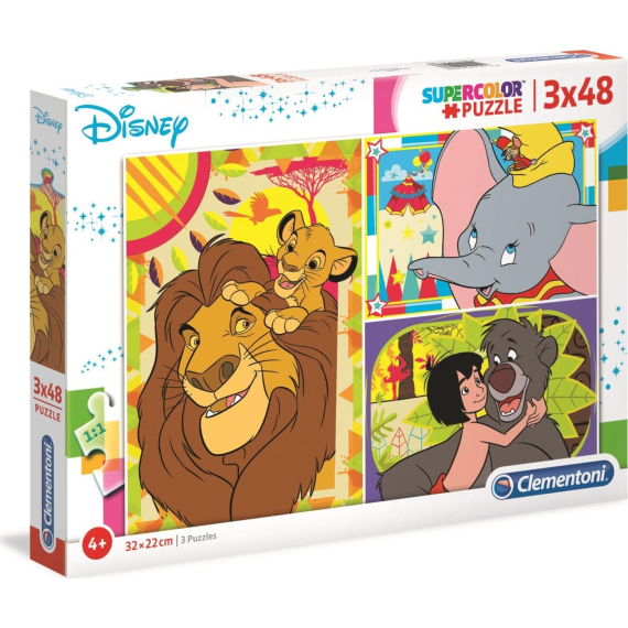 Puzzle 3x48, Disney Animals                    