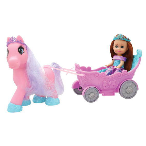 Princezna Sparkle Girlz s kočárem a koníkem                    