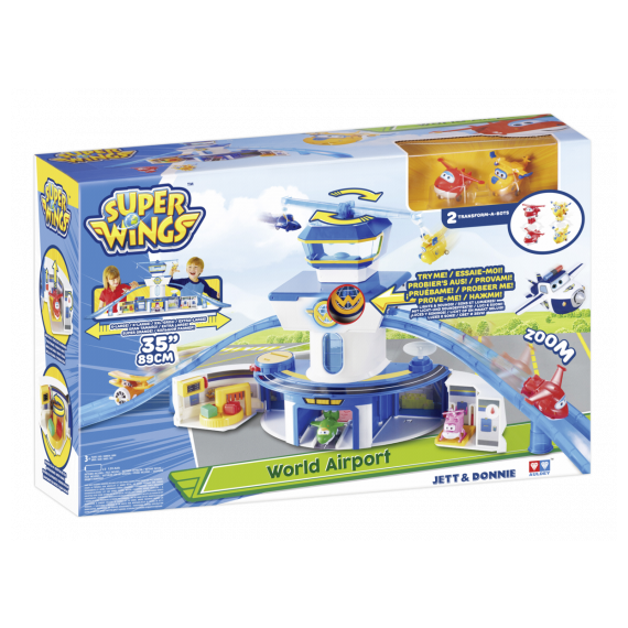 Super Wings - Velká kontrolní věž, hrací set + Jett a Donnie                    