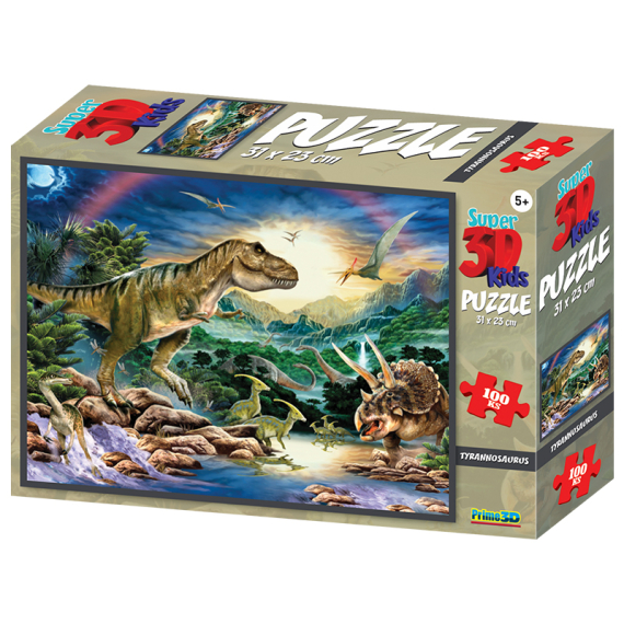 Puzzle 3D 100 dílků Tyrannosaurus                    