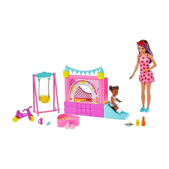 Barbie chůva se skákacím hradem                    