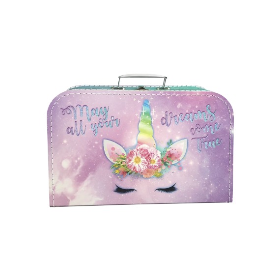 Kufřík Jednorožec růžovo/fialový 35 cm                    