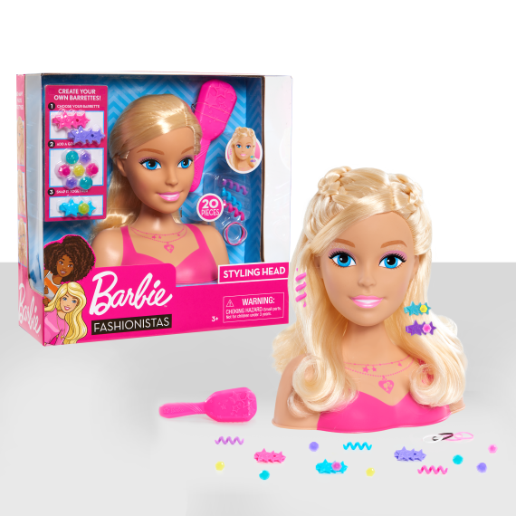 Barbie česací hlava - blonďatá                    