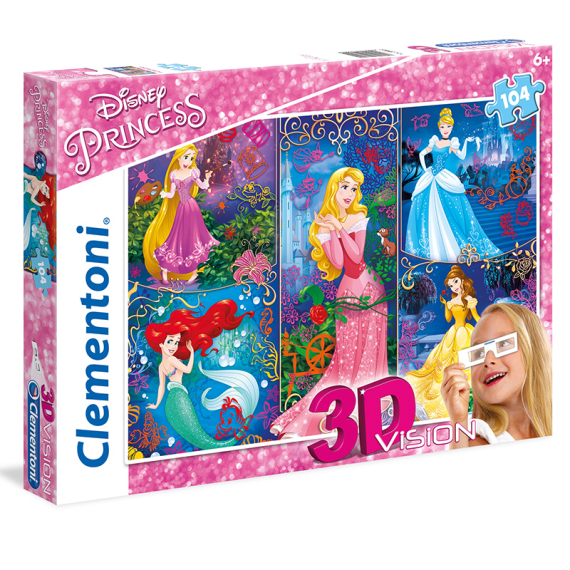 Puzzle 3D 104 dílků Princezny                    