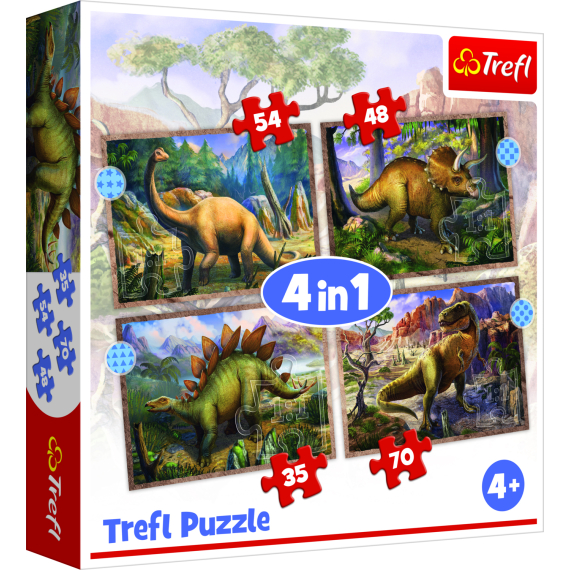 Puzzle 4v1 Dinosauři                    