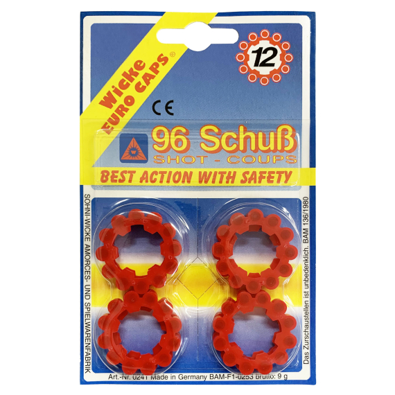 Kapslíky do revolveru a pistole kolečko 12 ran 96 ks                    