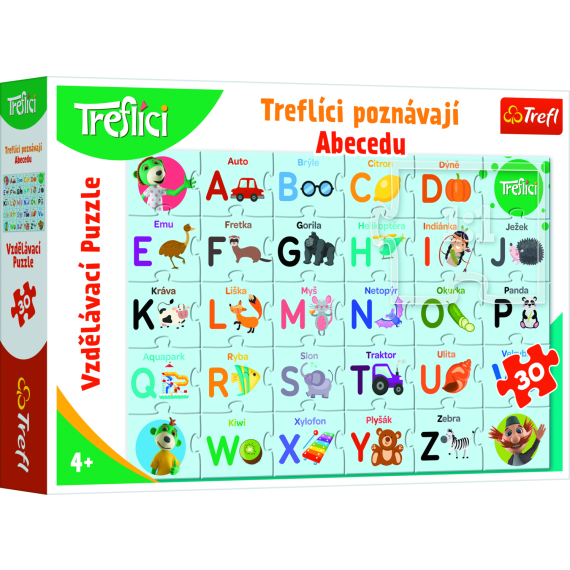 Vzdělávací puzzle 30 - Treflíci poznávají abecedu                    