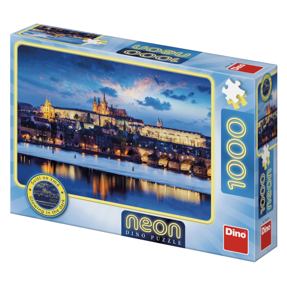 Puzzle 1000 dílků neon Pražský hrad                    