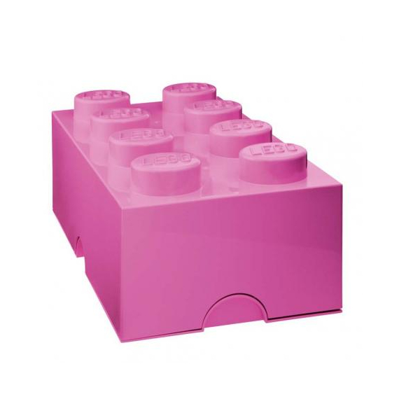 LEGO box na svačinu 100 x 200 x 75 - růžová                    