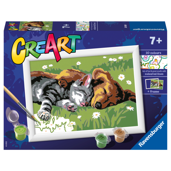 Malování podle čísel CreArt Spící pes a kočka                    