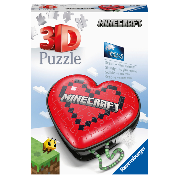 E-shop Puzzle 3D Srdce Minecraft 54 dílků