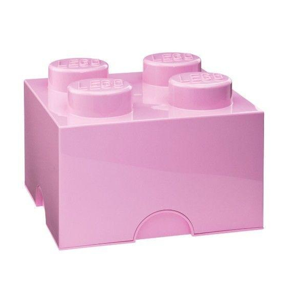 LEGO úložný box 250 x 250 x 180 mm - světle růžová                    