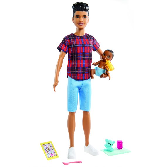Barbie chůva Ken a miminko/ doplňky                    