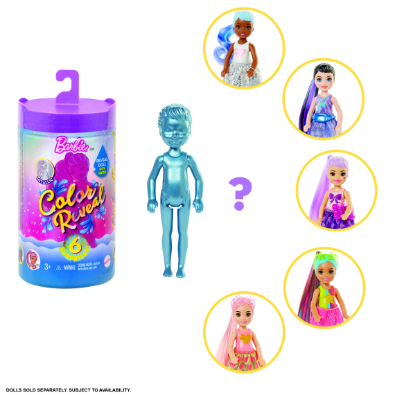 Barbie Color Reveal Chelsea třpytivá                    
