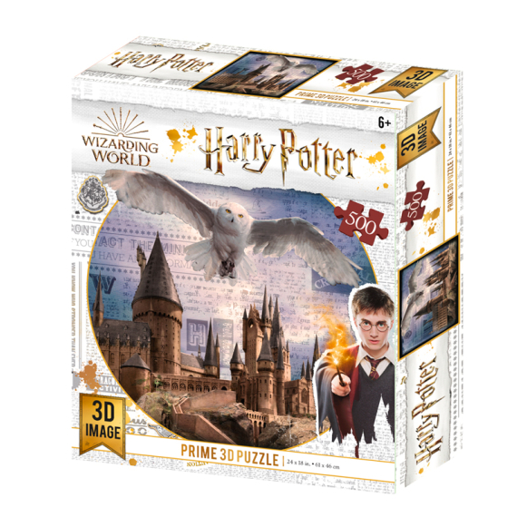Puzzle 3D Harry Potter Bradavice a Hedvika 500  dílků                    