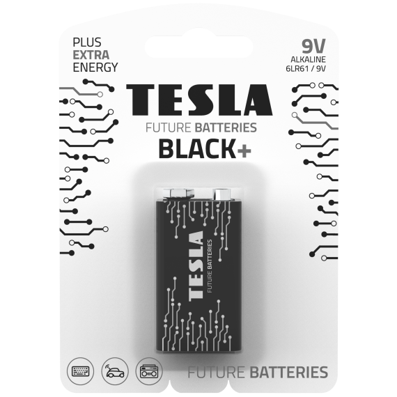 Baterie 9V black+                    