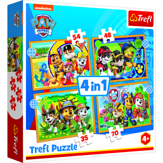 Puzzle 4v1 Tlapková patrola                    