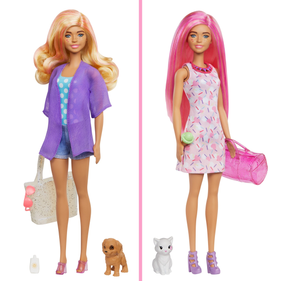 Barbie se zvířátkem color reveal                    
