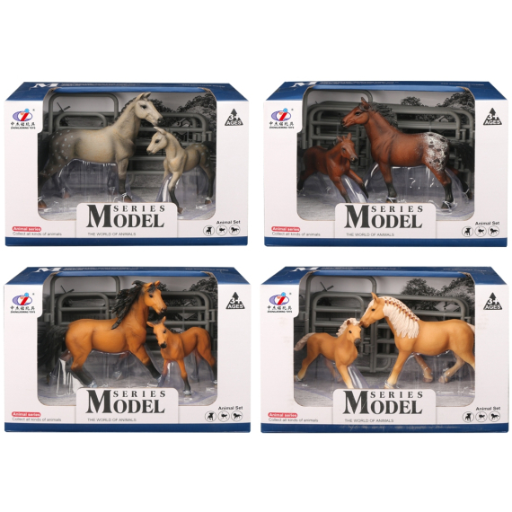 Sada figurek Model Svět zvířat 2 kůň+hříbě                    