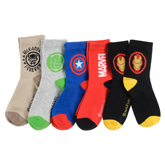 Vysoké ponožky Marvel 5 ks- více barev                    