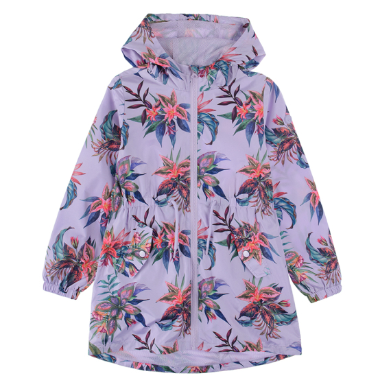 Dívčí kabátek s kapucí- fialový                    