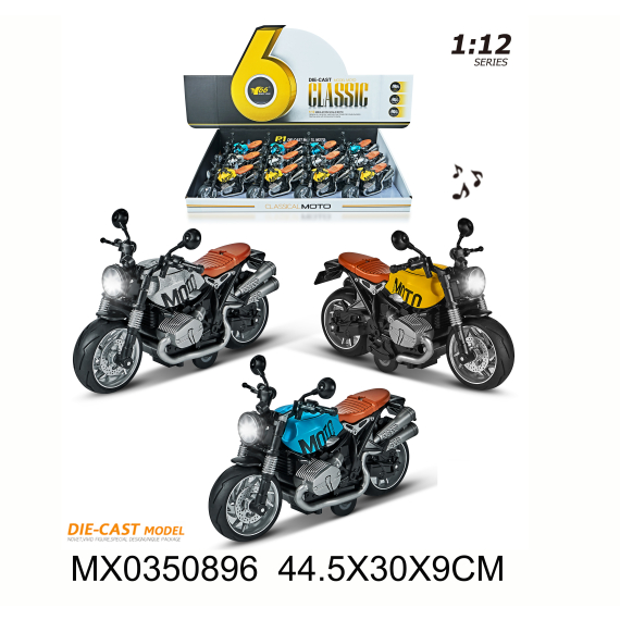 Motorka 1:12 se světlem a zvukem                    