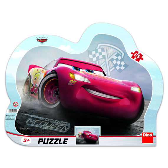 E-shop Puzzle Cars 3: Blesk McQueen 25 dílků kontura