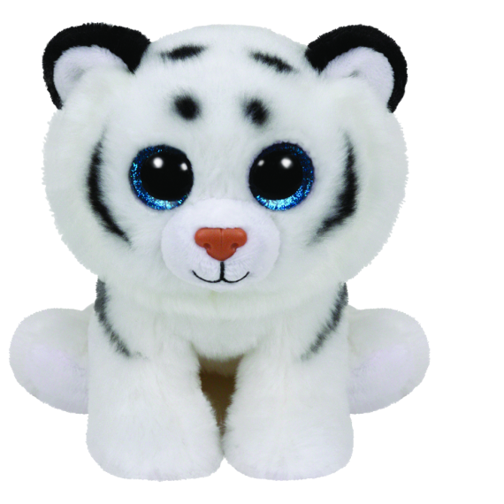 Beanie Babies Tundra, 15 cm - bílý tygr                    