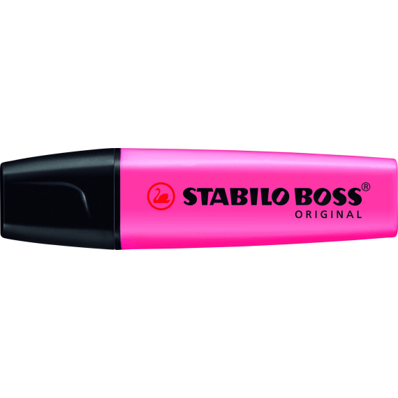 Zvýrazňovač - STABILO BOSS ORIGINAL - 1 ks - růžová                    