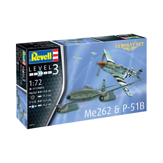 Plastic Modelkit letadla 03711 - Me262 &amp; P-51B (1:72)                    