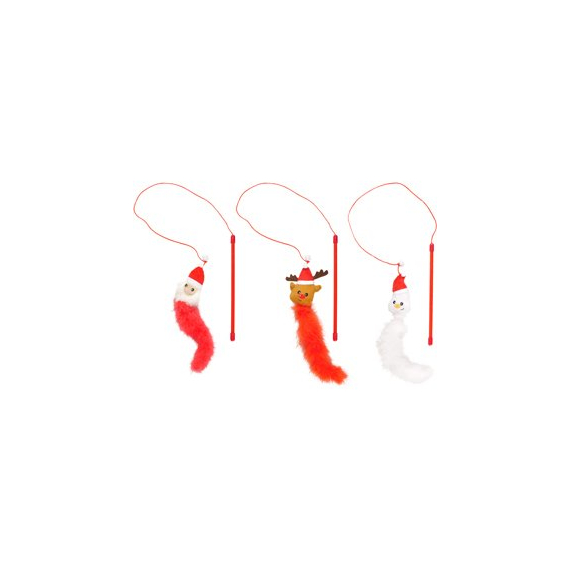Flamingo Vánoční hračka pro kočky sněhulák/santa/sob                    