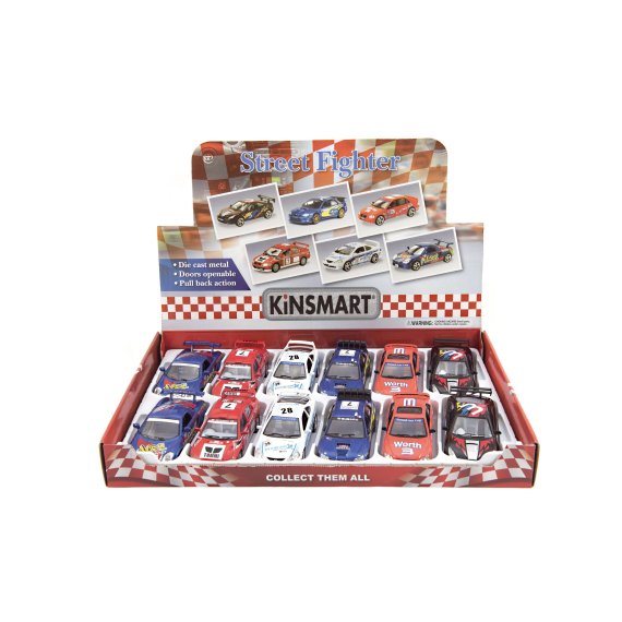 Auto Kinsmart Street Fighter kov/plast 13cm na zpětné nataže                    