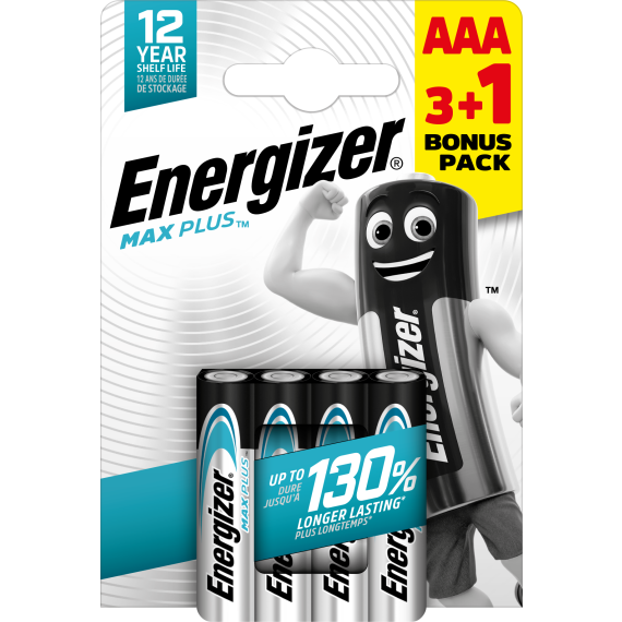 E-shop Energizer MAX Plus Mikrotužka AAA 3+1 zdarma