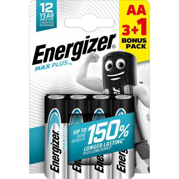 Energizer MAX Plus Tužka AA 3+1 zdarma                    