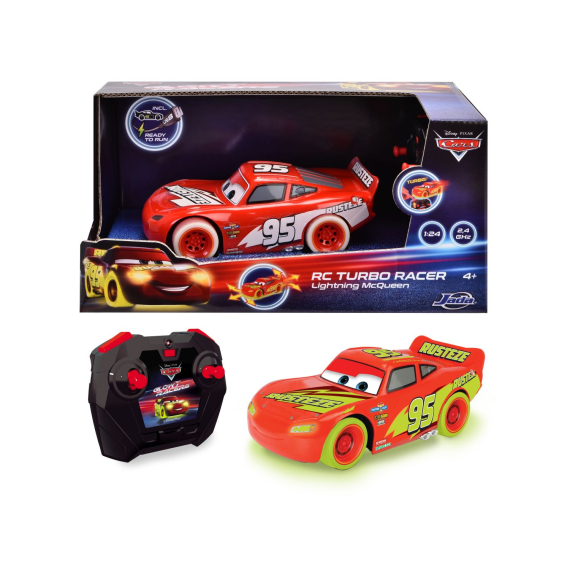 Cars Blesk McQueen Turbo Glow Racers RC 1:24, 2kan                    