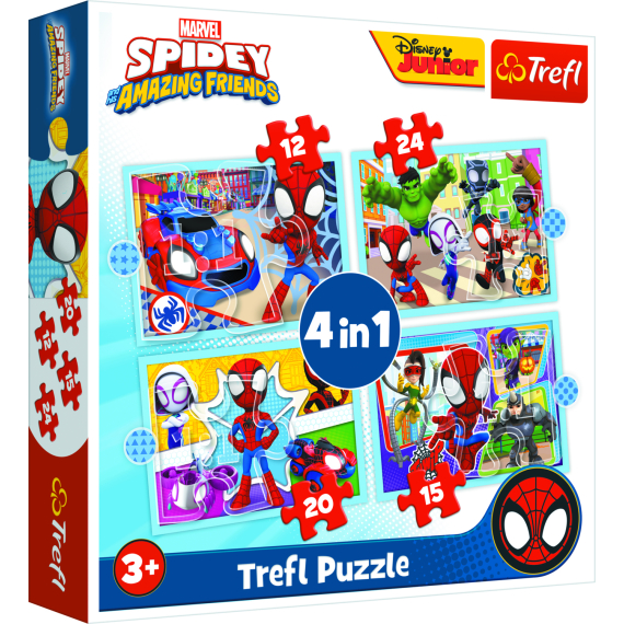 Puzzle Spidey a jeho úžasní přátelé 4v1                    
