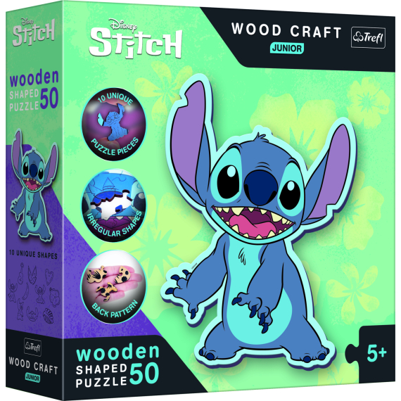 Dřevěné puzzle junior Lilo &amp; Stitch 50 dílků                    