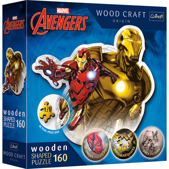Dřevěné puzzle Marvel Heroes 160 dílků                    