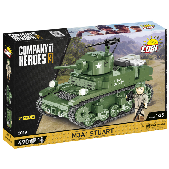 M3 Stuart, 1:35, 490 k, 1 figurka                    