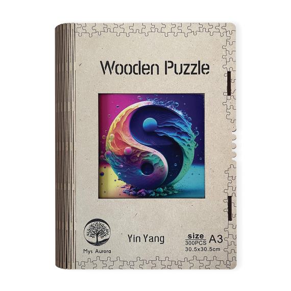 Wooden puzzle Yin Yang A3                    