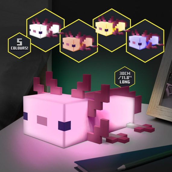 Světlo Minecraft Axolot                    