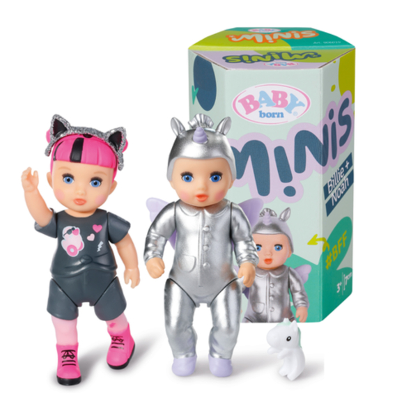BABY born Minis Sada 2 panenek, Billie a Noah                    