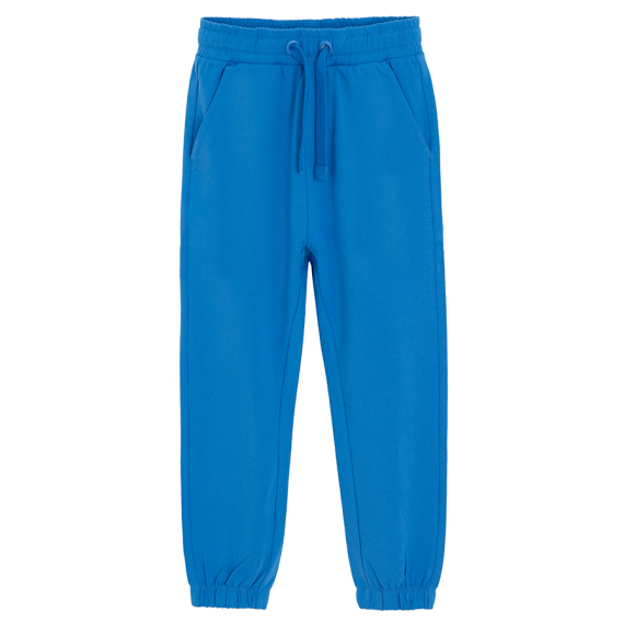 Jednobarevné teplákové kalhoty -modré                    