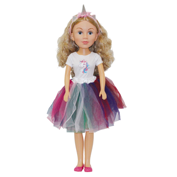 Panenka nevěsta 80 cm jednorožčí šaty                    