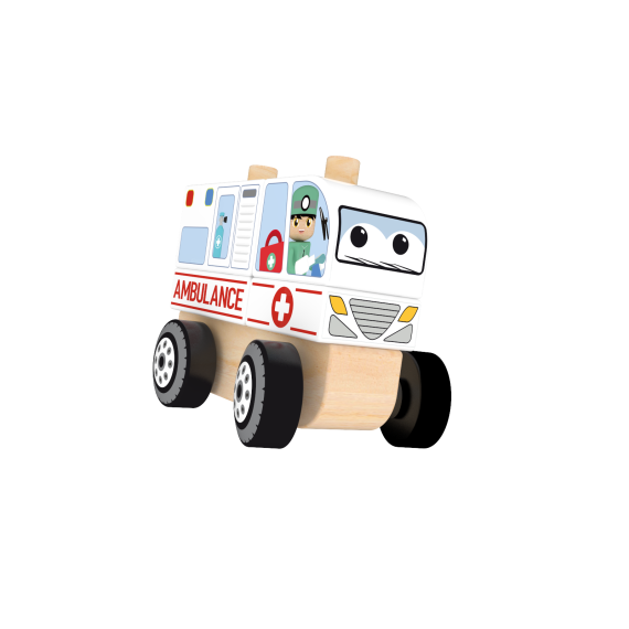 Skládací Dřevěné auto - ambulance                    