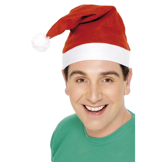 Čepice vánoční Santa červená z filcu                    