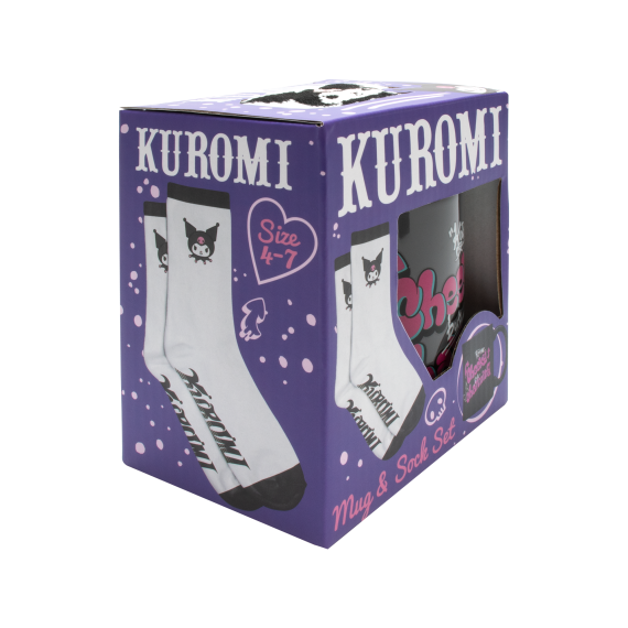 Kuromi dárkový set (hrnek a ponožky)                    