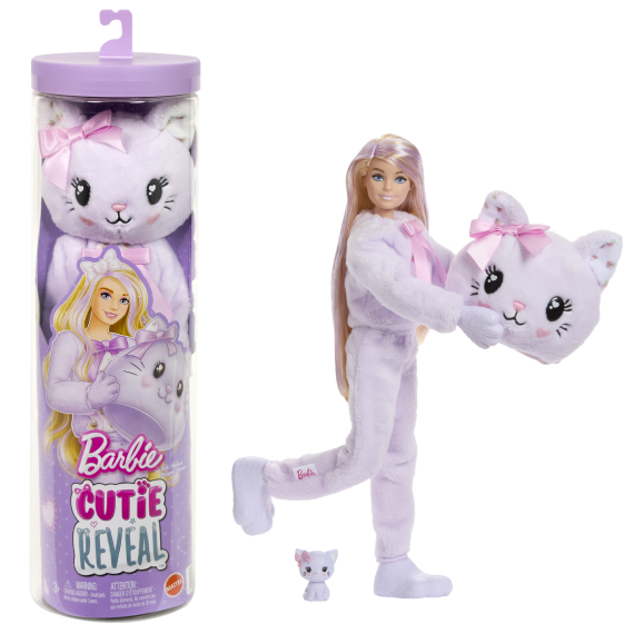 Barbie cutie reveal Barbie a starostliví medvídci sladké mašle - fialové kotě                    